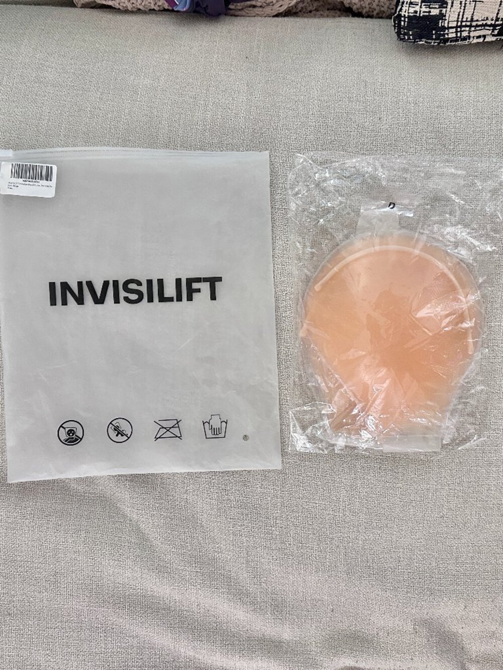 INVISLIFT Invisible Bra - NWT - Invisible Support Nude/Beige Size D